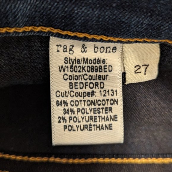 Rag & Bone Skinny Jeans #W1502K089BED, Bedford - Picture 3 of 7
